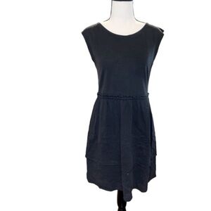 THEORY Pansily Dress w/ Sleeveless Knit Top and Tiered Linen Skirt